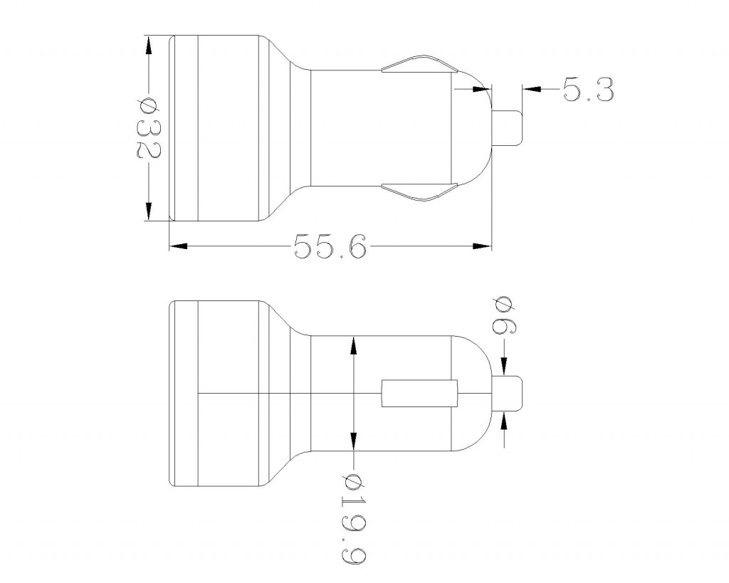351印章双USB车充-Model